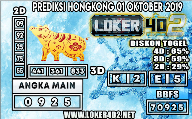 PREDIKSI TOGEL HONGKONG POOLS LOKER4D2 01 OKTOBER 2019