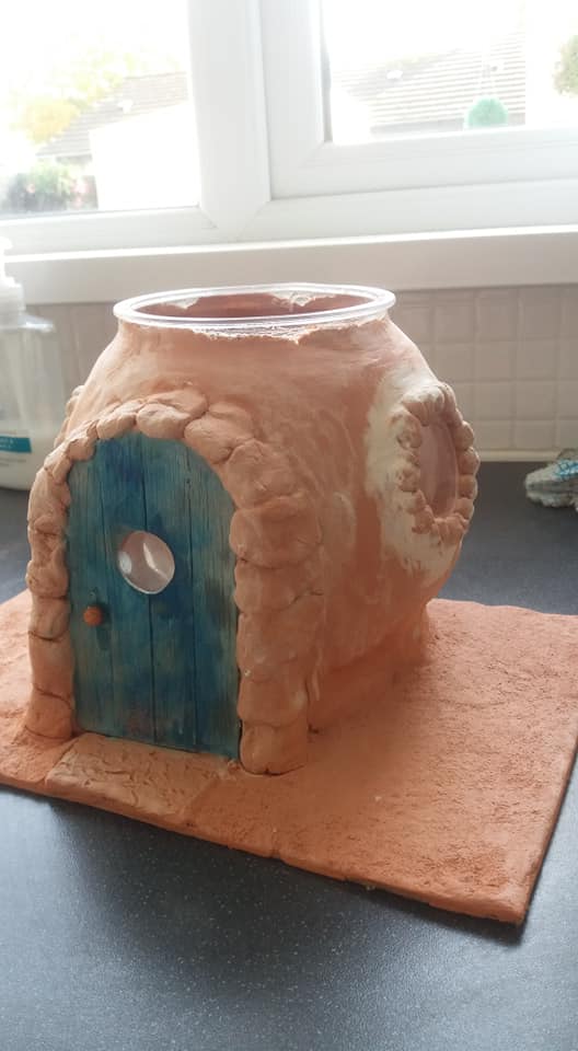 Mark Moore Art Smurf Mushroom House Candle Holders