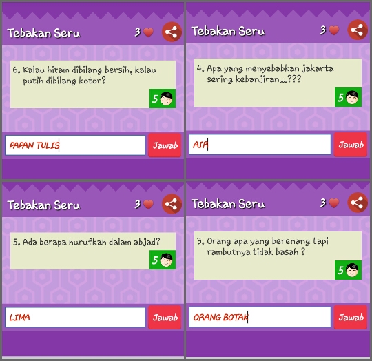 Kunci Jawaban Tebakan Seru Level 1 Terbaru Serbagratis95