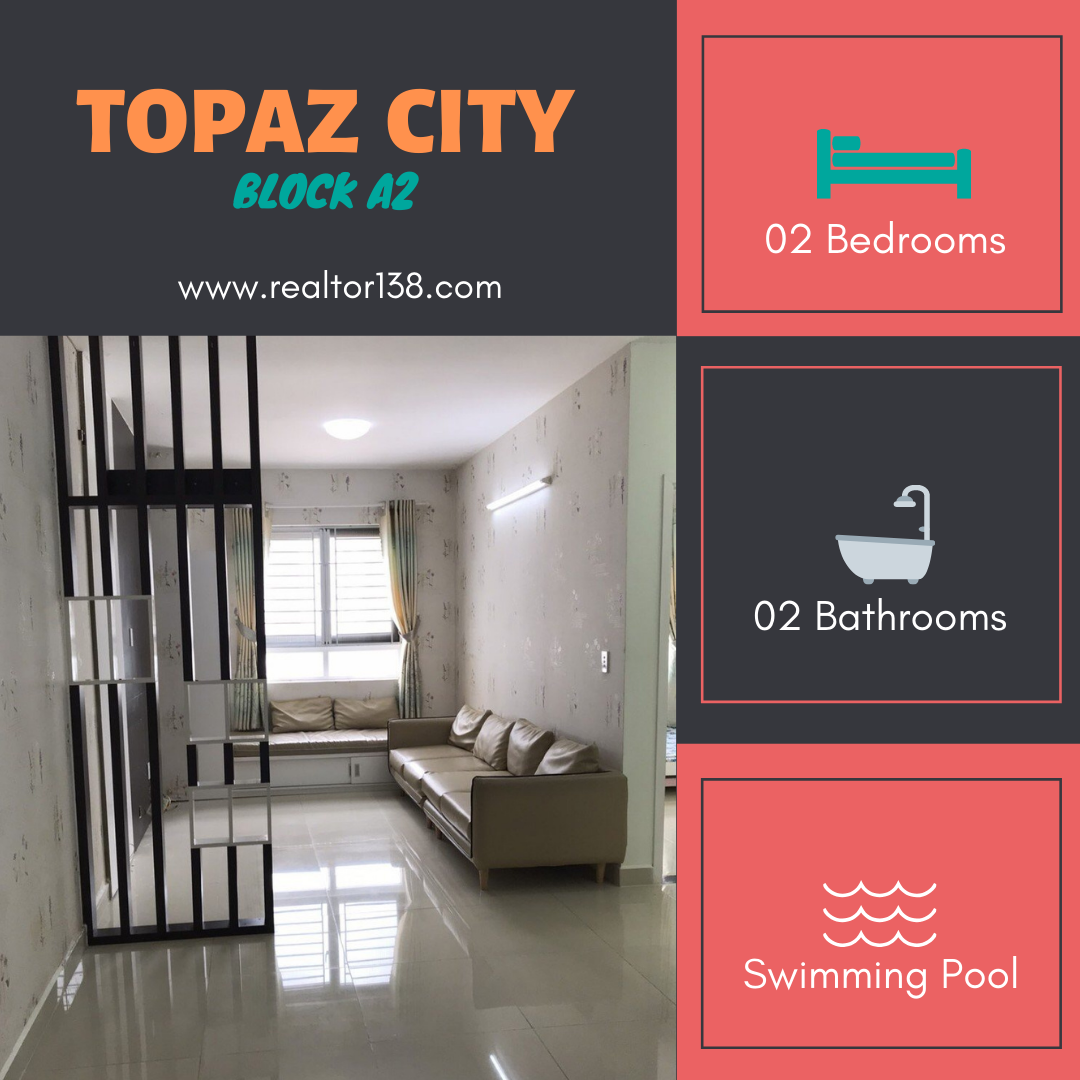 Cho thuê căn hộ 2 phòng ngủ Topaz City block A2 tầng 22 phường 4 quận 8 Cho-thue-can-ho-2-phong-ngu-topaz-city-block-a2-tang-22-03050