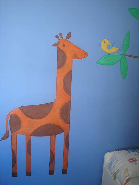 decorandoconidea&cotetes: Mural jirafa para la habitación de Ferran