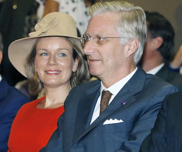 King Philippe and Queen Mathilde of Belgium enjoy traditional noh masked dance-drama in Osaka