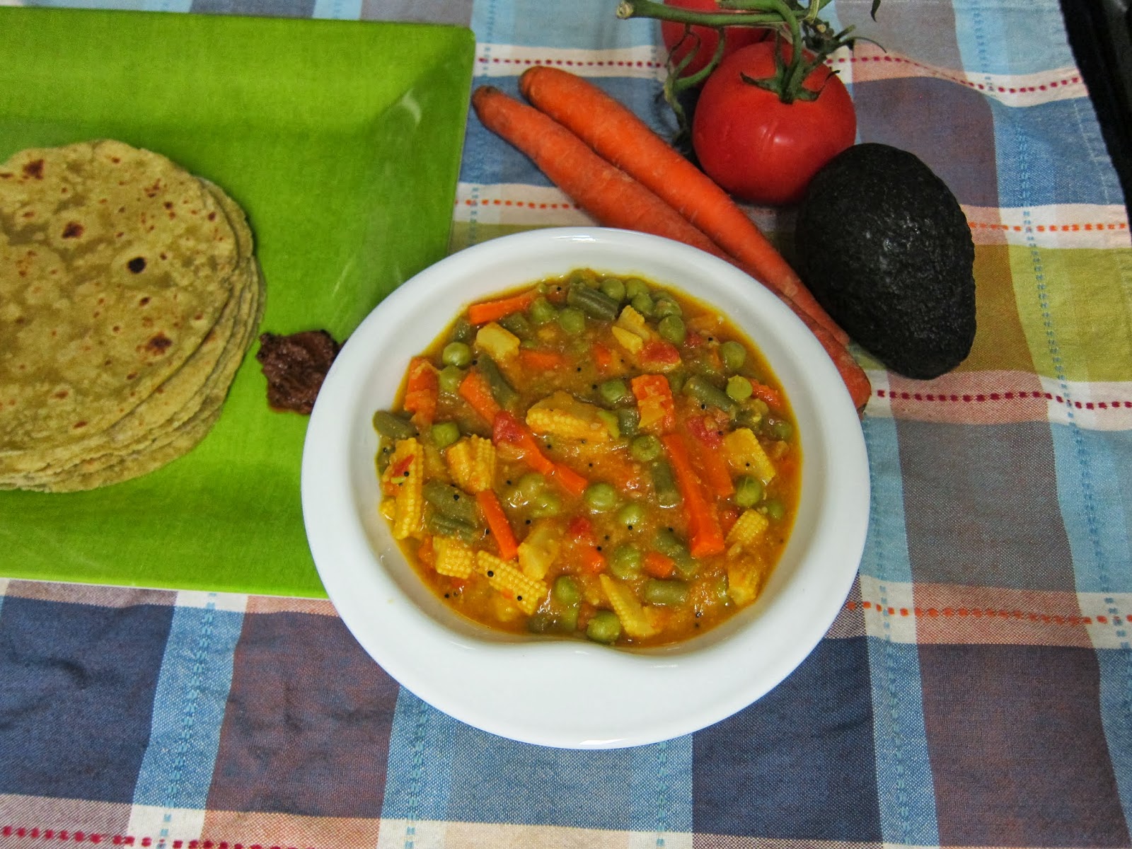 Indian vegetarian recipes : Vegetable stew