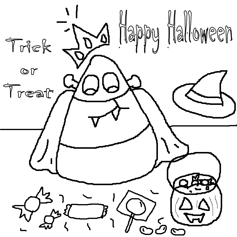 halloween candy coloring pages - photo #31