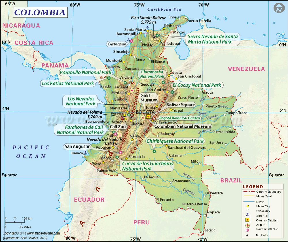 Colômbia Mapas da Colômbia Colômbia Mapas da Colômbia