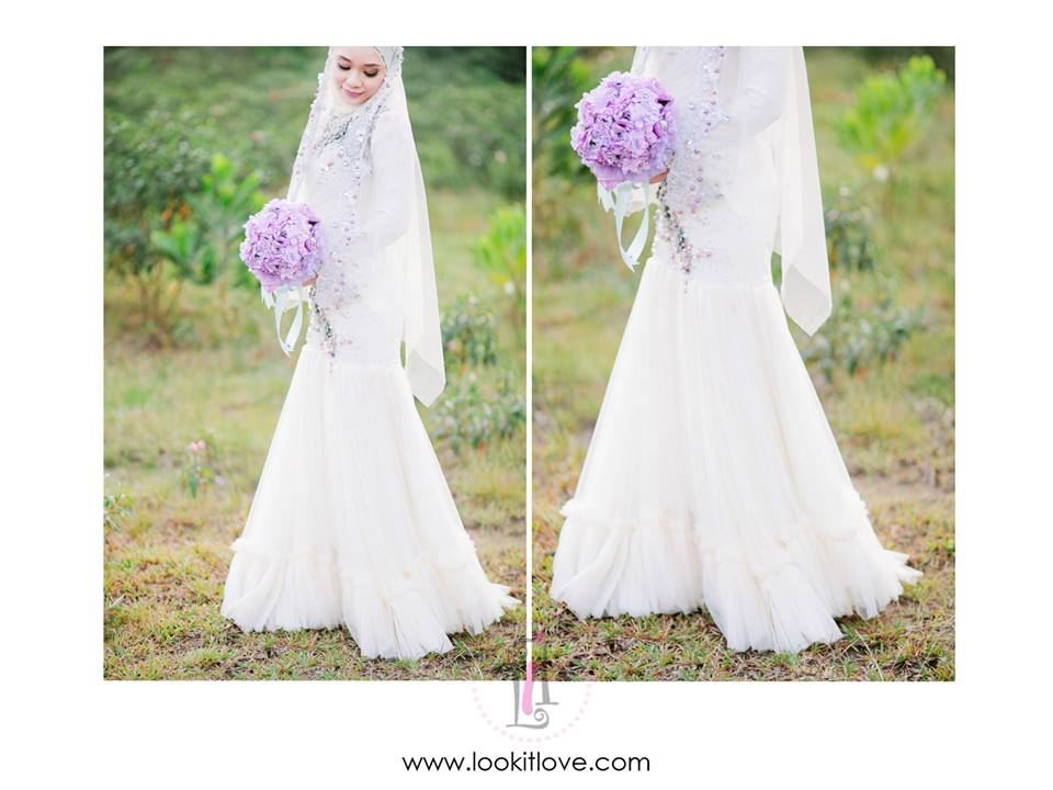 baju pengantin gendut veil