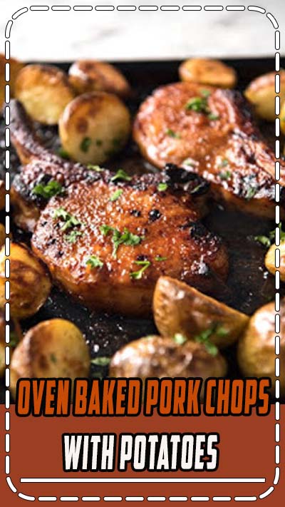 Oven Baked Pork Chops - Slathered in a tasty rub made with pantry ingredients, then baked to perfection. Add some potatoes and veggies for a one sheet pan meal! www.recipetineats.com