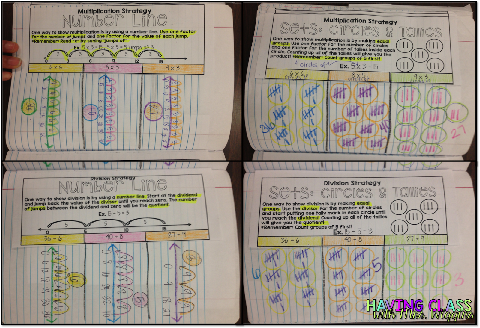 Multiplication Interactive Notebooks - Adrienne Teaches