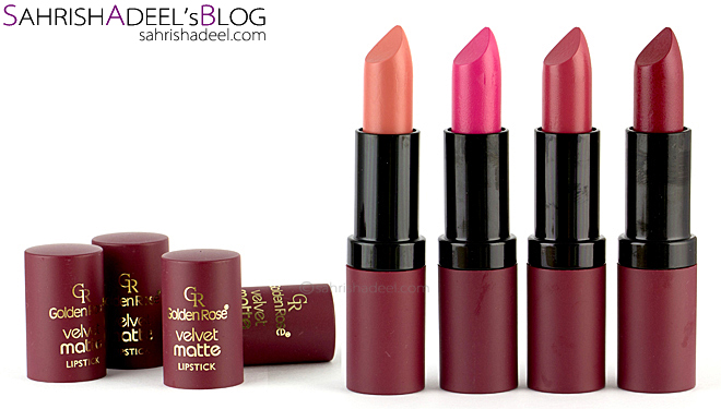 Velvet Matte Lipsticks By Golden Rose Cosmetics Review Swatches