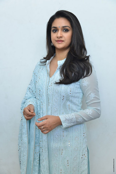Keerthy Suresh stills at Mahanati Film Interview