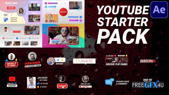 Videohive - Youtube Starter Pack For After Effects Youtube Starter Pack For After Effects