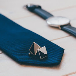 Elegant Tie Watch Cufflinks