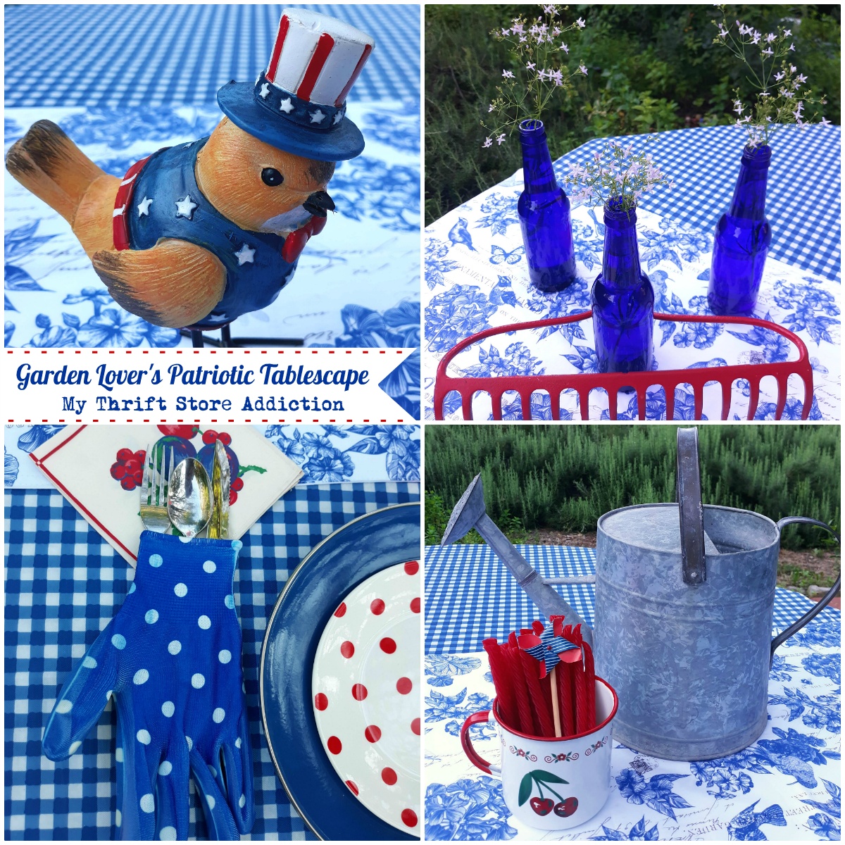 garden lover's patriotic tablescape