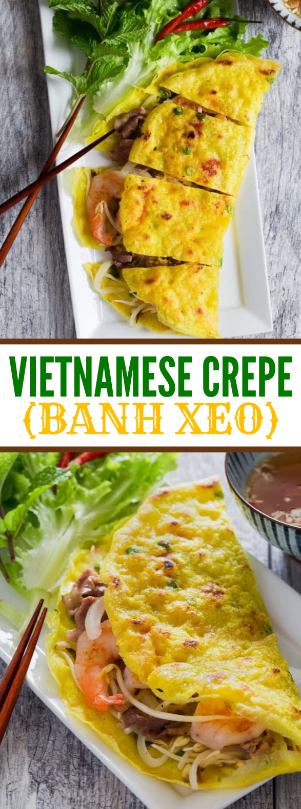 SIZZLING VIETNAMESE CREPE (BANH XEO) #appetizers #vegetables