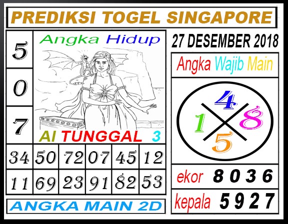 Syair Master Togel Kamis Singapore 27 12 2018