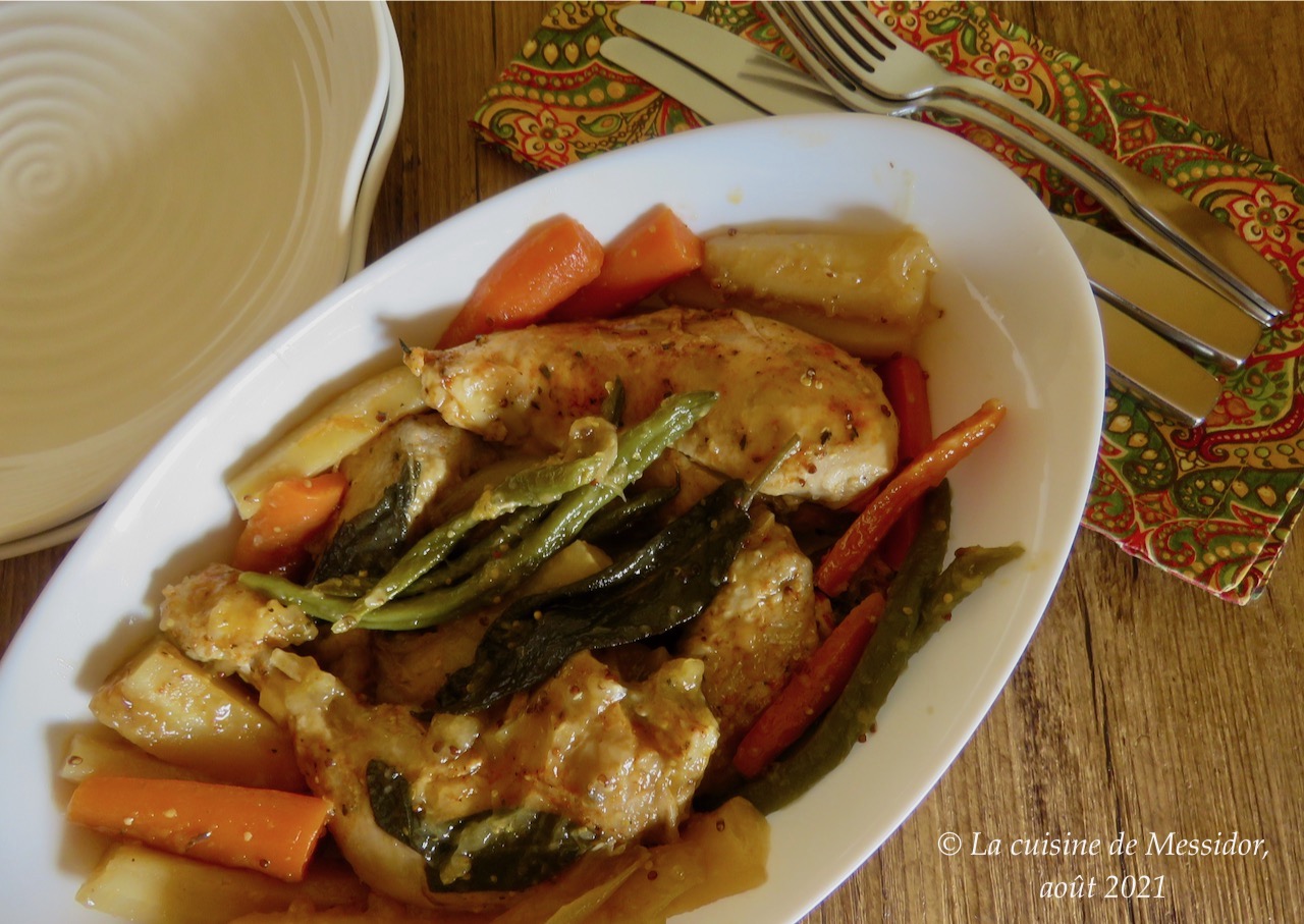 La cuisine de Messidor Casserole de poulet aux légumes du mois d’août