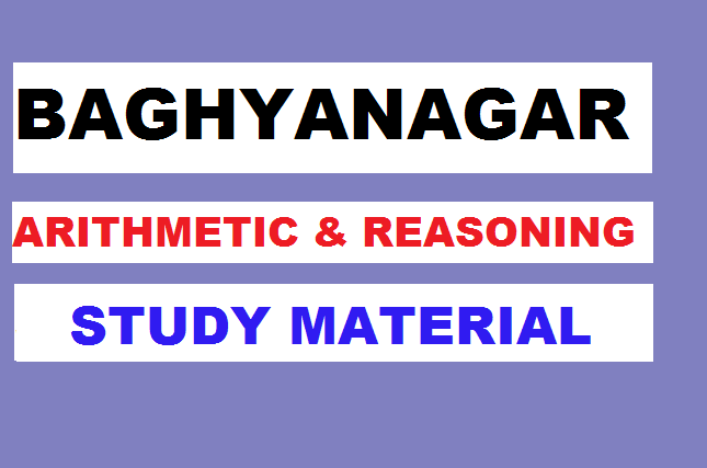 Baghyanagar Arithmetic Reasoning Study Material in Telugu Pdf