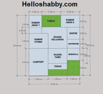 rumah 8x10 3 kamar tidur rumah 8x10 3 kamar tidur