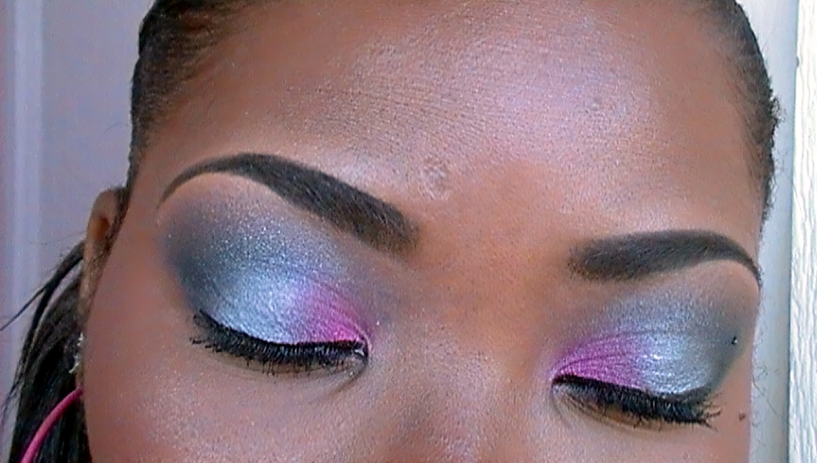 Gray and Pink Eyeshadow Tutorial Nicki Bright Eyes