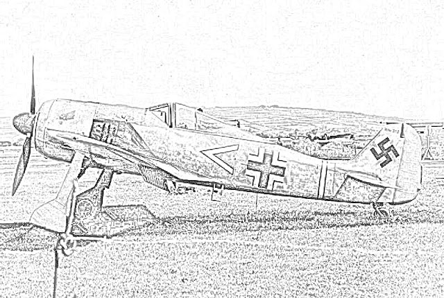 coloring page World War II fighter coloring.filminspector.com