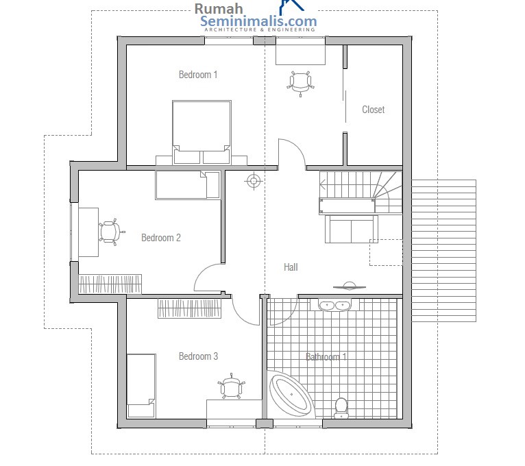 Denah Model Desain Gambar Rumah Minimalis Idaman Sederhana Tipe 40 Denah Model Desain Gambar Rumah Minimalis Idaman Sederhana Tipe 40