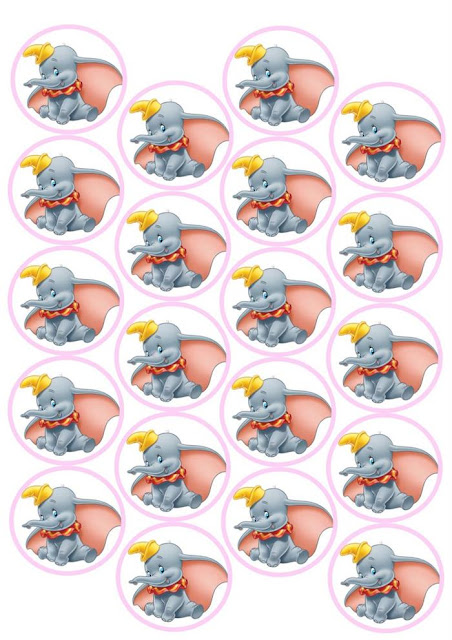 Dumbo Toppers or Free Printable Candy Bar Labels.