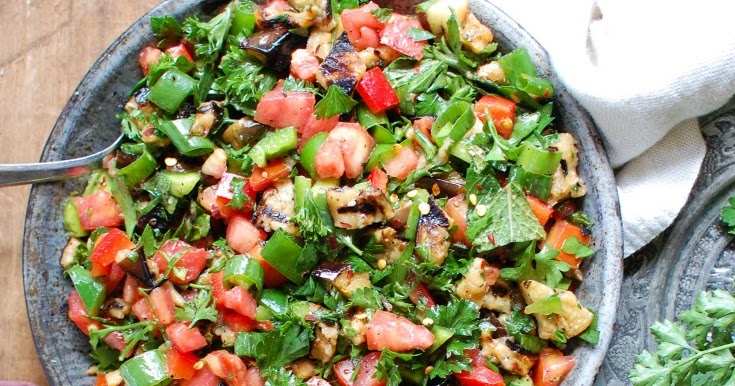 MEDITERRANEAN EGGPLANT SALAD | LEBANESE RECIPES