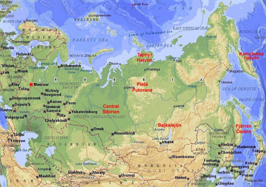 Karta över Ryssland | skinandscones