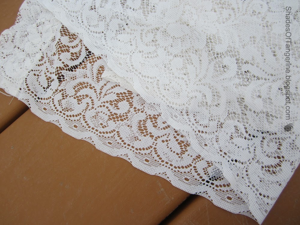 Shades Of Tangerine: Lace Curtain Skirt (DIY)