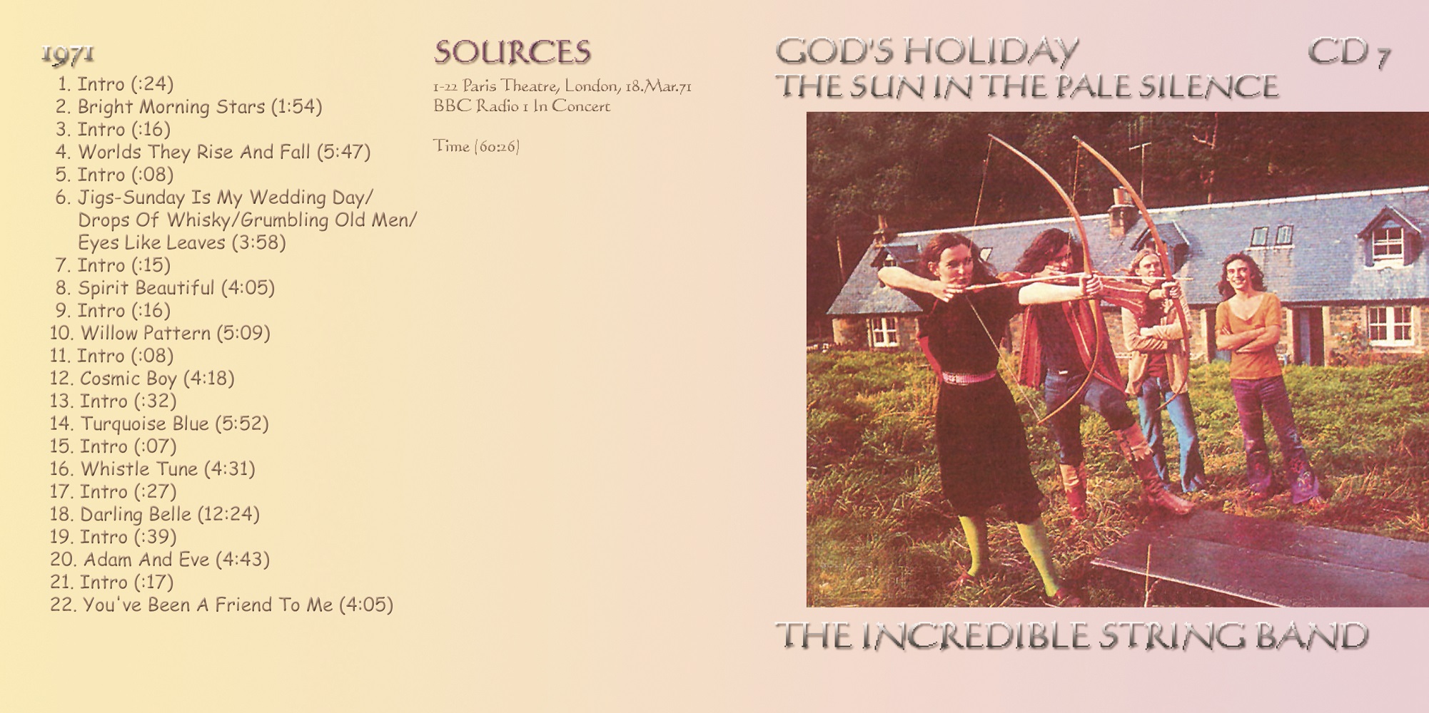 T.U.B.E. Incredible String Band God's Holiday (STU/FLAC) 16 CD's