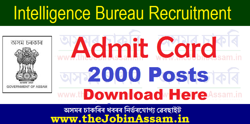 Intelligence Bureau ACIO Admit Card 2021