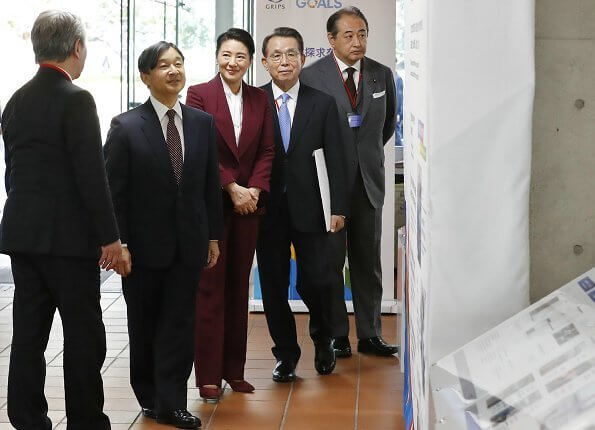 Emperor Naruhito and Empress Masako attended an international symposium on water at National Graduate Institute for Policy Studies