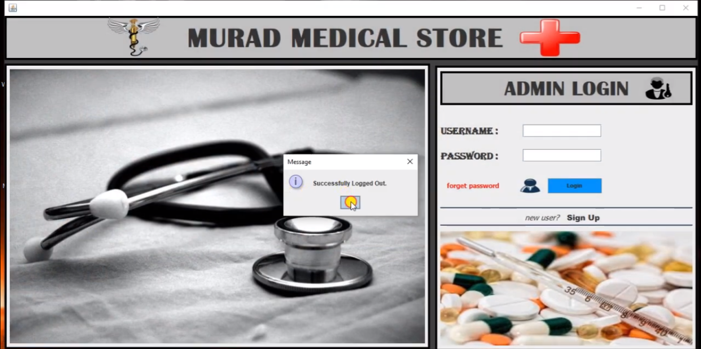 Medical Management System Project using Java and MySQL