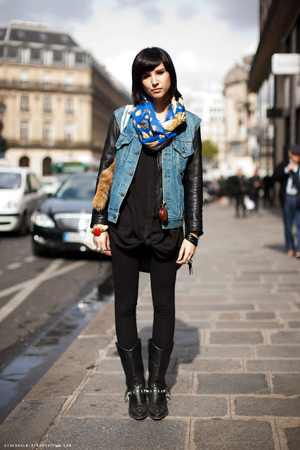 chaleco de jean mujer outfit