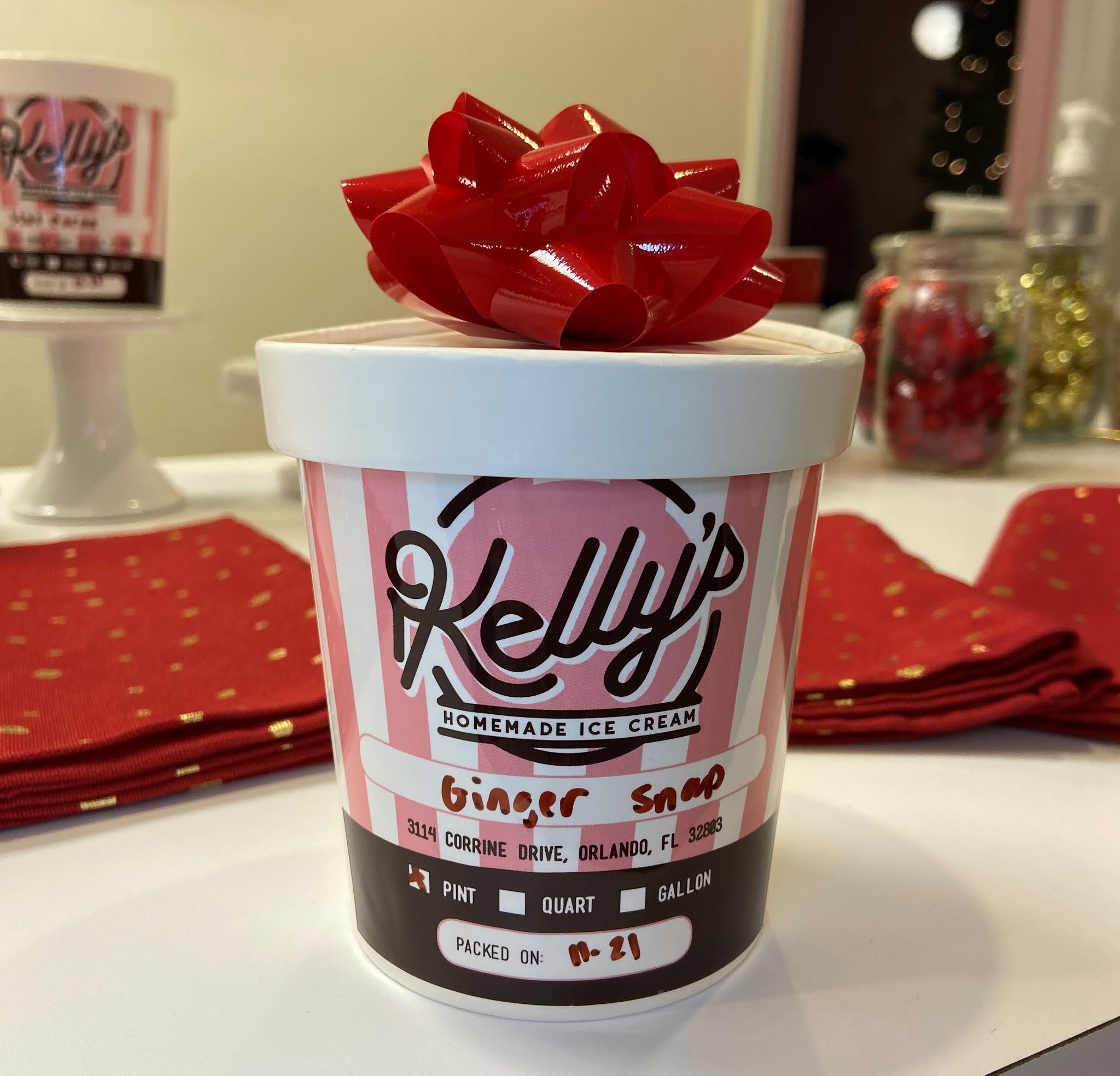 Kelly's Homemade Ice Cream in Orlando Announces December Featured