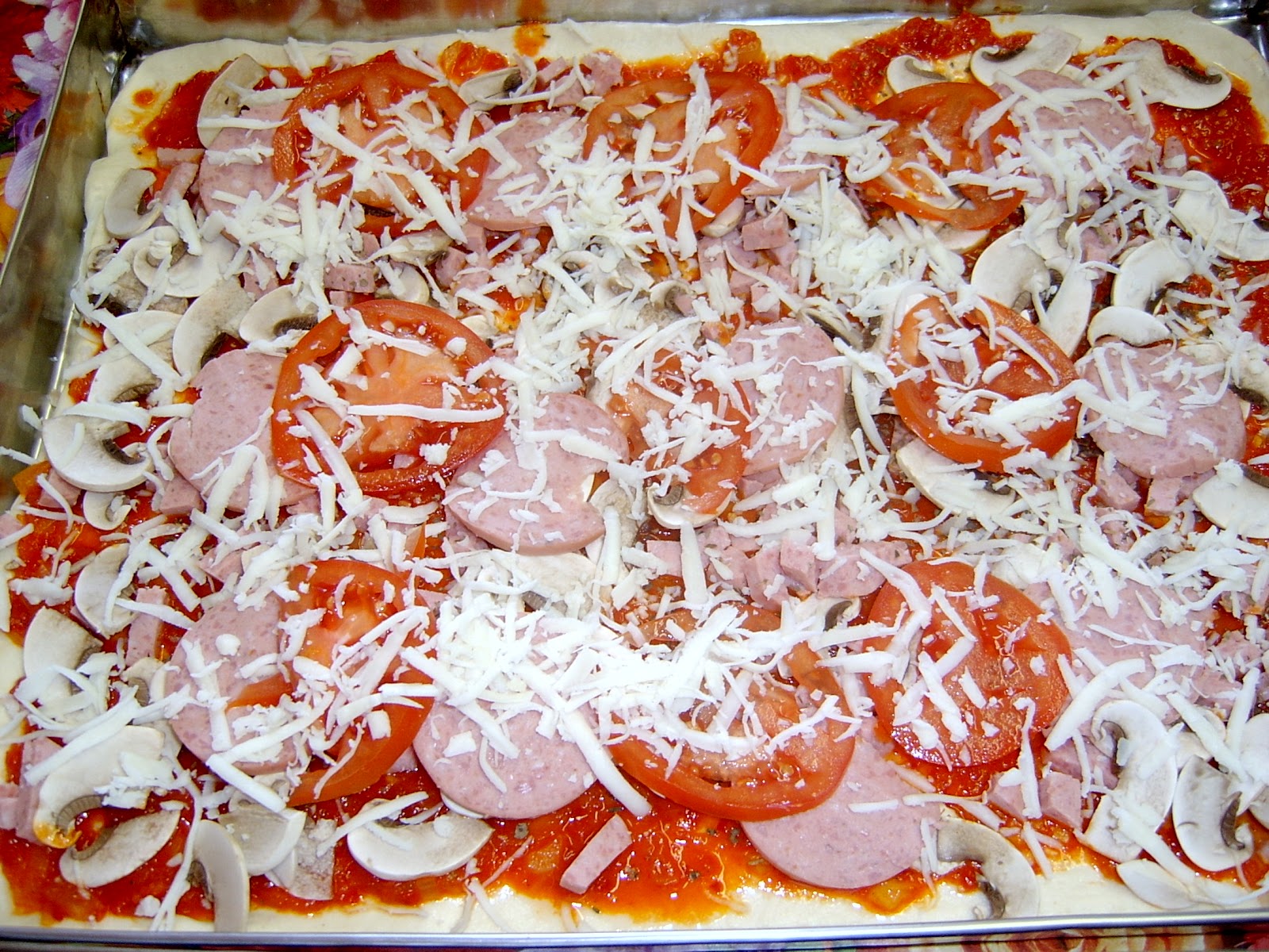 грибы колбаса помидор как приготовить пиццу фото 51
