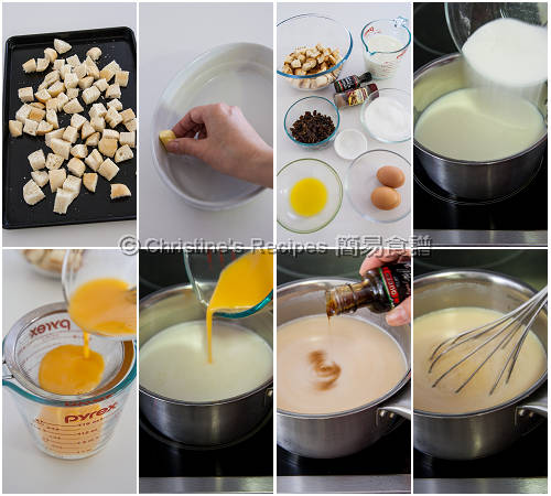 麵包布甸製作圖 Bread Pudding Procedures01