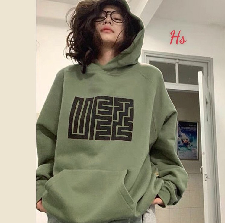 Áo Hoodie Nỉ Xanh Unisex Kèm Mũ Dáng Rộng Mã Code Cực Chất  2 Màu G078