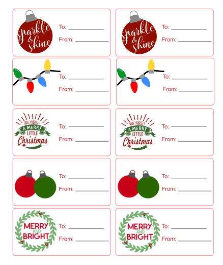 Free Set of Christmas Gift Tags for Silhouette CAMEO (Print and Cut ...