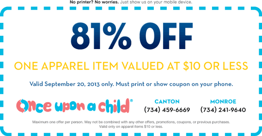 once upon a child discount