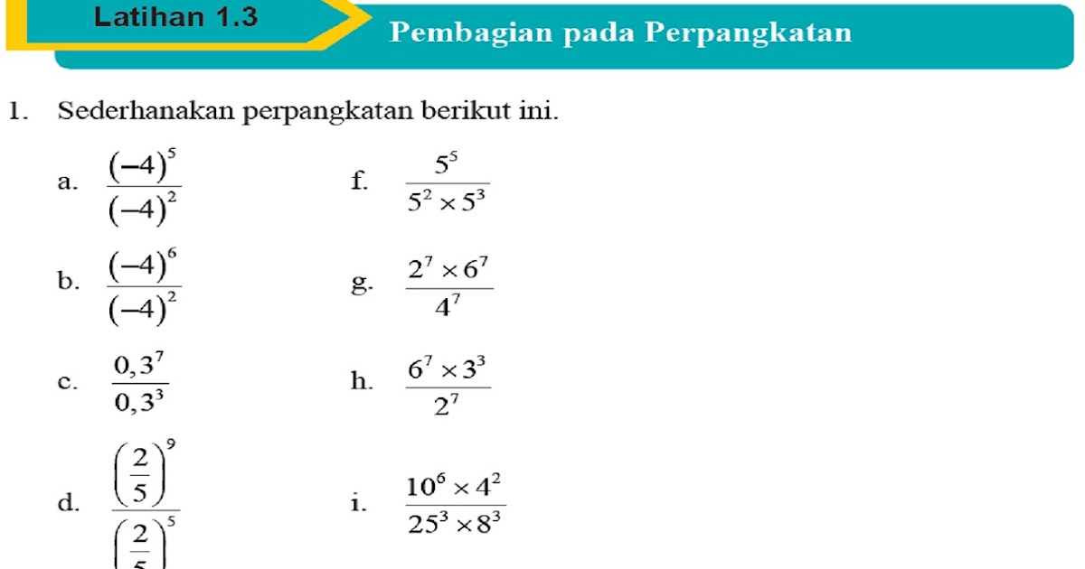 Pembagian Bilangan Berpangkat, Pangkat Nol dan Pangkat