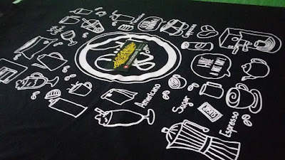 sablon kaos satuan manual rubber