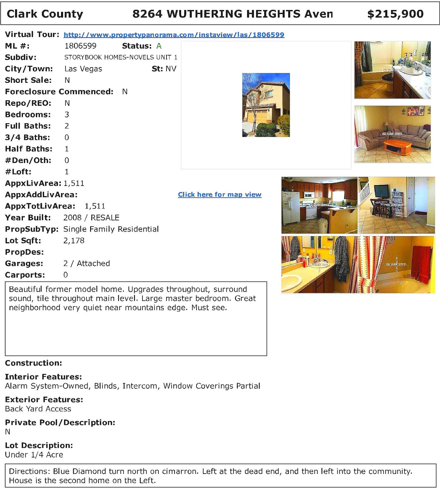 (LAS VEGAS) zip=89113 NEWLY HOMES BUILT > 2005 AND PRICE