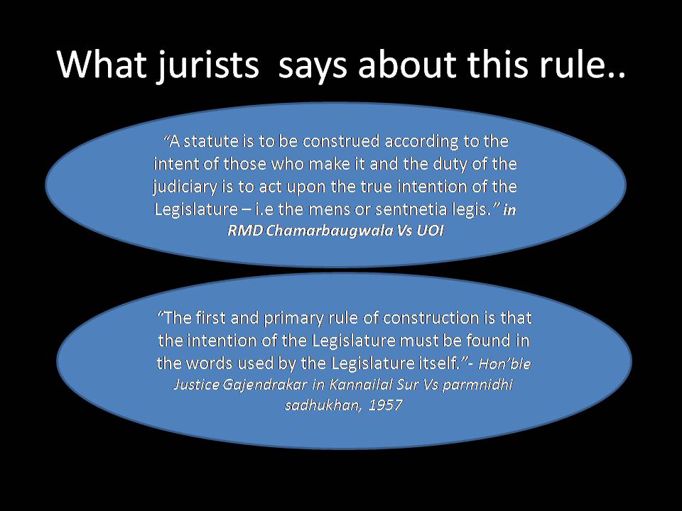 Interpretation of Statute Basic Principles of Statutory