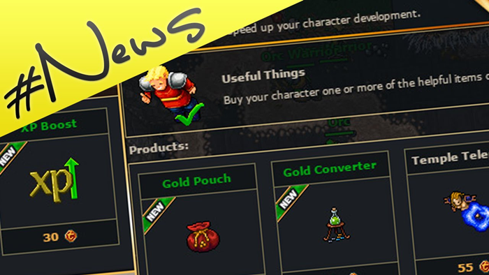 Tibia - XP Boost, Gold Pouch e Gold Converter Tibia - XP Boost, Gold Pouch e Gold Converter