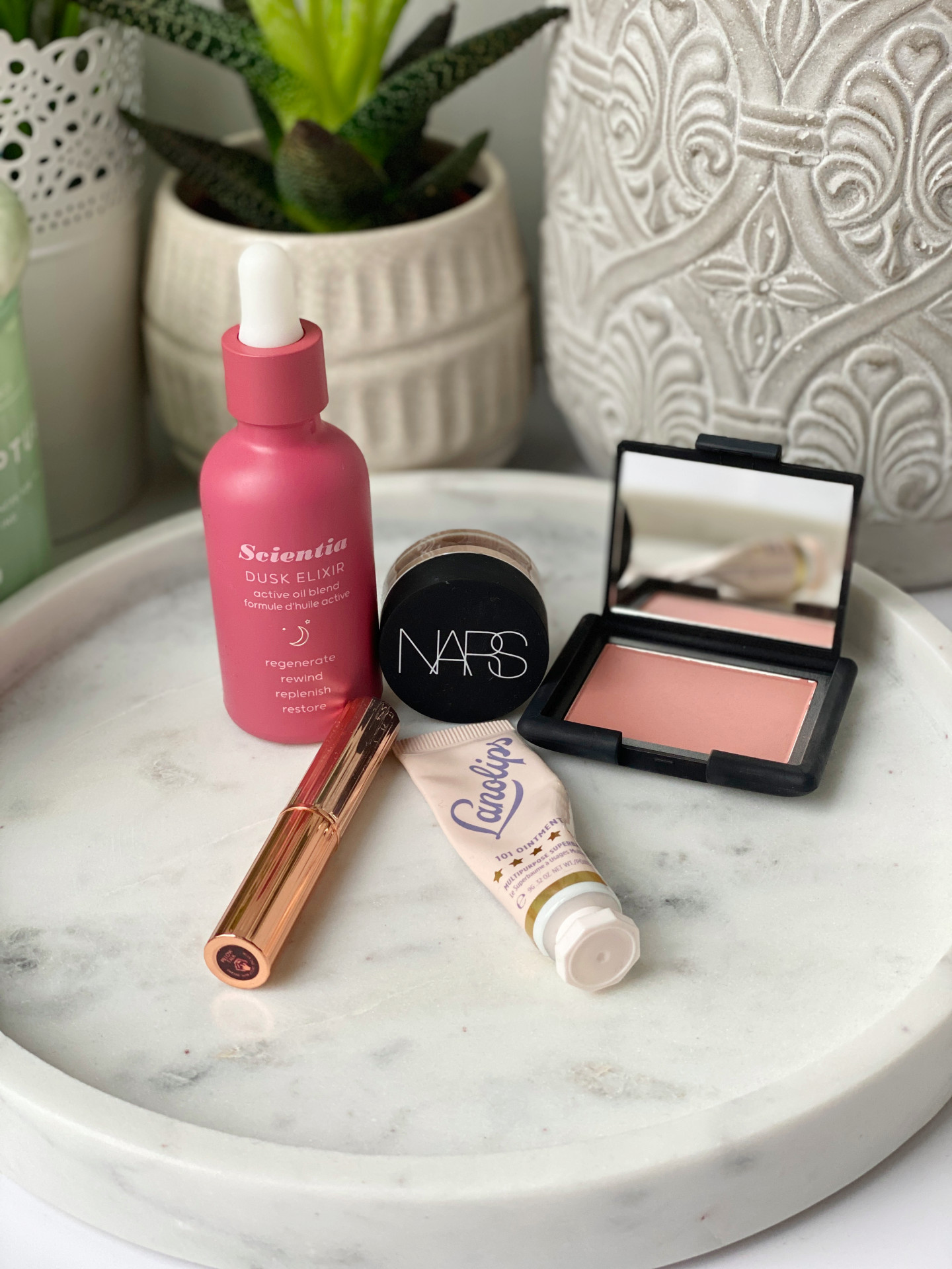 five things im loving scientia beauty nars lanolips charlotte tilbury