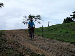 Peter riding his bike