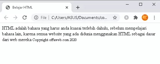 penggunaan tag small di html tag small