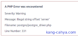 Fix error Illegal string offset 'server' postgre_driver codeigniter 2