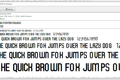 Font Holland Nike 2018